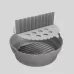 Round 2 Layer Air Fryer Silicone Basket Reusable Foldabl Air Fryer Mold Liner Tray Gray