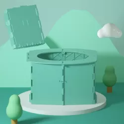 Car Children Foldable Toilet Green