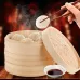 Xiaolongbao Bamboo Steamer Household Steamed Dumpling Cage Drawer Multi Layer Deepened Bamboo Steaming Rack 13cm Cage