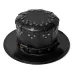 FHG144BK Halloween Punk Style Rivet Gentleman Hat Magic Hat