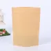 50 PCS Zipper Self Sealing Kraft Paper Bag with Window Stand Up for Gifts or Food or Candy or Tea or Party or Wedding Gifts