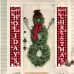 Christmas Decorations Red And Black Lattice Curtain Pull Flag Party Atmosphere Door Hanging Arrangement