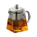 550ml Stainless Steel Clear Heat Resistant Glass Filter Tea Pot