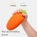 Carrot-Shaped Silicone Water Injection Warm Water Bag Winter Leak-Proof And Explosion-Proof Hand Warmer Light Green