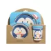 Baby Dish Tableware Set Cartoon Fork Feeding Dishes for Kids Utensils Natural Bamboo Fiber Bowl With Cup Spoon Plate Penguin