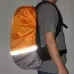 2 PCS Outdoor Mountaineering Color Matching Luminous Backpack Rain Cover Red and Orange