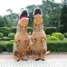 Inflatable Dinosaur Adult Costume Halloween Inflated Dragon Costumes Party Carnival Costume for Women Men Brown
