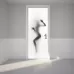 2 PCS/Set Silhouette Door Art Decor Home Creative DIY 3D Door Stickers Pattern for Wall Room Home Door Decor Decoration
