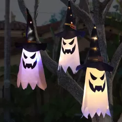 Halloween LED Hanging Lights Ghost Festival Decorative Lights Wizard Hat