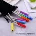 8 PCS Reusable Silicone Tips Stainless Steel Drinking Straws and 2 PCS Cleaner Brushes Set Kit with Cashmere Bag