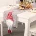Christmas Tablecloth Santa Claus Table Runner Hotel Banquet Table Flag for Festival Decoration Gray