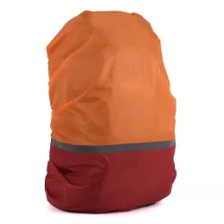 2 PCS Outdoor Mountaineering Color Matching Luminous Backpack Rain Cover Red and Orange