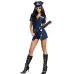 Halloween Costume Police Woman Mounted Police Uniform Lure Blue Zipper Dress Game Uniforms Halloween Party Sexy