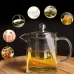 550ml Stainless Steel Clear Heat Resistant Glass Filter Tea Pot