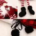 Hanging Feet Faceless Doll Christmas Socks Christmas Decoration Gift Bag Red And Black Grid