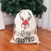 B Type Large Printed Linen Backpack Christmas Gift Bag Candy Bag