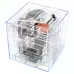 3D Puzzle Transparent Money Maze Bank Saving Coin Gift Box White
