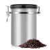 Coffee Container Stainless Steel Tea Storage Chests Black Kitchen Sotrage Canister Coffee Tea Caddies Teaware Gray