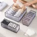 3 in 1 Underwear Drawer Storage Box Household Socks Folding Storage Box Beige