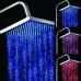 Square Temperature Sensor 3-Color Blue or Pink or Red LED Showerhead