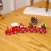Christmas Decoration Wooden Train Kindergarten Christmas Festival Gift Red 4 Section