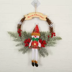 Christmas Decoration Wreath Garland Rattan Door Hanging