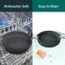 Round 2 Layer Air Fryer Silicone Basket Reusable Foldabl Air Fryer Mold Liner Tray Gray