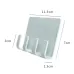 Practical Wall Sticking Phone Charging Holder Socket Strong Sticky Adhesive Sopport Rack Shelf With Hooks Blue