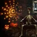 LED Spider Web Lamp with Remote Control Halloween Atmosphere Decoration Props