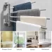 Stainless Steel Towel Bar Rotating Towel Rack Bathroom Kitchen Wall-mounted Towel Polished Rack Holder Brushed Two Poles