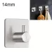14mm Stainless Steel Cylinder Hanger Bathroom Non-perforated Storage Clothes Hook Silver