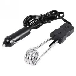 Portable 12V Electric Car Boiled Immersion Water Heater Traveling Camping Picnic Black