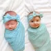Newborn Baby Dot Pattern Swaddling Scarf Headband