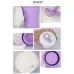 350ml Folding Portable Silicone Coffee Cup Multi-function Travel Cup Purple