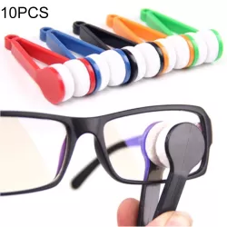 10 PCS Multifunction Portable Glasses Wipe Glasses Clean Wipe Microfiber Cleaning Cloth Random Color Delivery