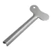 3 PCS Stainless Steel Squeezing Toothpaste Device Hair Key Squeegee Dyeing Tool Semicircular Metal Squeezer Silver