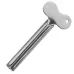 3 PCS Stainless Steel Squeezing Toothpaste Device Hair Key Squeegee Dyeing Tool Semicircular Metal Squeezer Silver