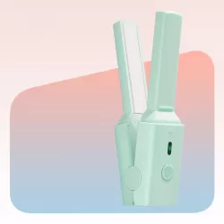 GLS-006 Dual-use Mini electric Splint for Straight and Curly Hair Fresh green
