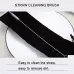 8 PCS Reusable Silicone Tips Stainless Steel Drinking Straws and 2 PCS Cleaner Brushes Set Kit with Cashmere Bag