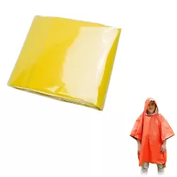 AOTU AT9052 Outdoor Camping Long First Aid Raincoat Yellow