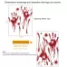 Halloween Decorations PVC Creative Blood Handprints and Footprints Wall Stickers Window Stickers Random Style Delivery