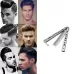 Salon Stainless Steel Practice Comb Practice Knife Uncut Butterfly Comb Silver