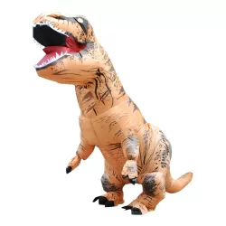 Inflatable Dinosaur Adult Costume Halloween Inflated Dragon Costumes Party Carnival Costume for Women Men Brown