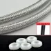 Weave Stainless Steel Flexible Plumbing Pipes Cold Hot Mixer Faucet Water Pipe Hoses High Pressure Inlet Pipe 80cm 8cm Copper Rod