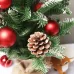40cm SYCT74 Christmas Decorations White PE Red Fruit Mini Christmas Tree