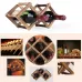 10 Bottles Racks Foldable Wine Stand Wooden Wine Holder Kitchen Bar Display Shelf Carbon Baking