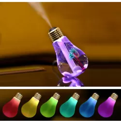 400ML Colorful Light Portable Bulb Shape Aromatherapy Air Purifier Humidifier for Home / Office / Car Gold