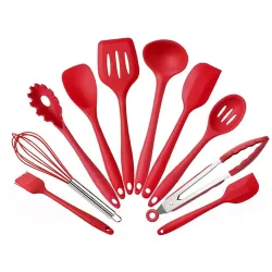 kn7050 10 in 1 Silicone Kitchen Tool Set Red