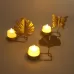 B Black Gold DH2303-03 Metal Retro Iron Art Candlesticks Ornament Table Candle Cup Decoration Props