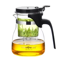 KAMJOVE Elegant Cup Bubble Teapot Office Flower Teapot Heat-resistant Glass Tea Set K-204 600ML